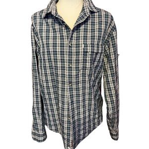 AIGLE Plaid Button Down Shirt Large